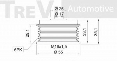 TREVI AUTOMOTIVE ap1016 -  Механизм свободного хода генератора